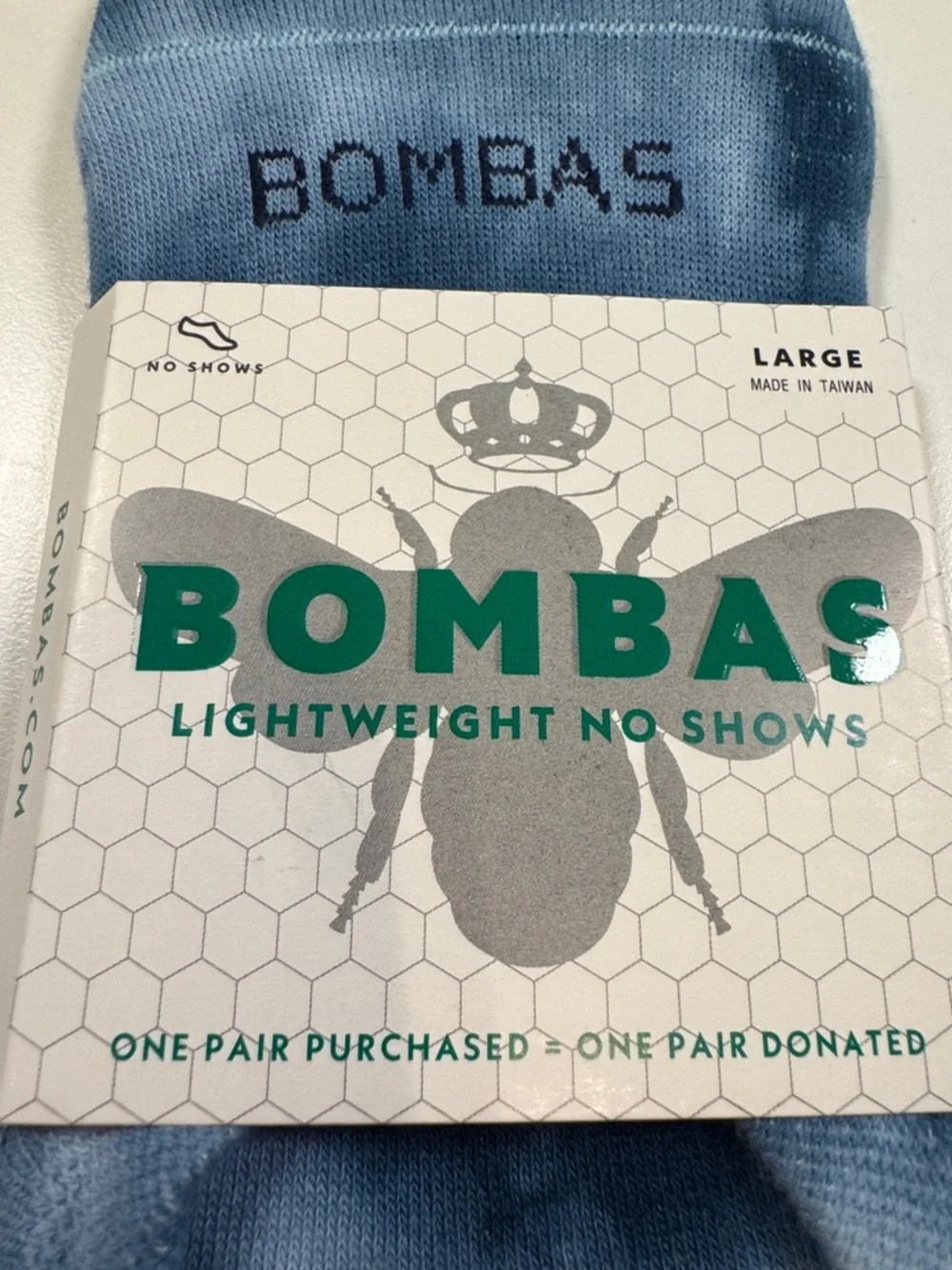 Bombas NWT Tie Dye No Show Socks 4PR Total 2PR-ORG 2PR-Blu SZ: LRG fit SZ 7-9